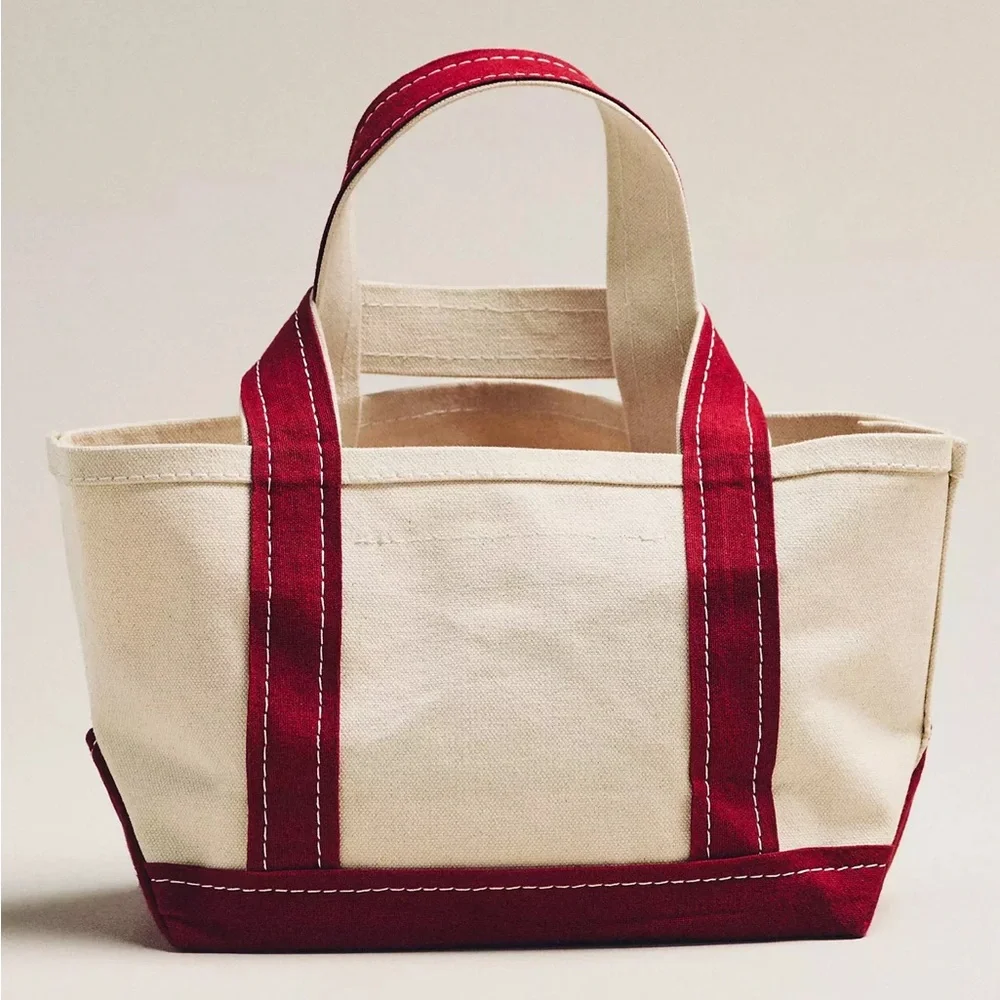 Anthropologie Hartley Monogram Mini Canvas Tote by Maeve - E - Picture 2 of 2